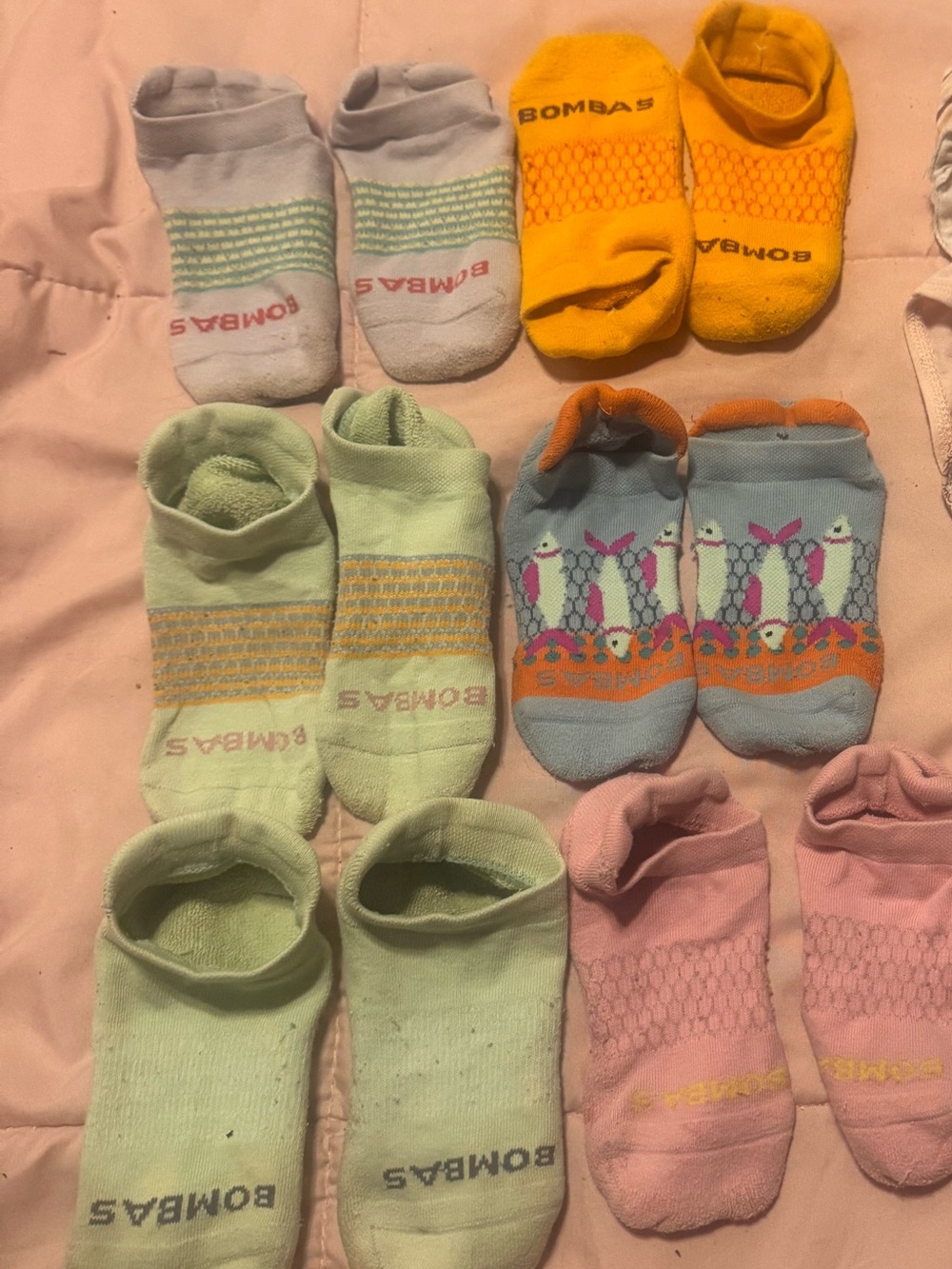 6 pairs BOMBAS Kids Pastel Socks Variety Pack